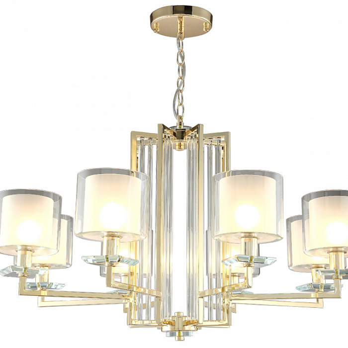 Люстра Crystal Lux NICOLAS SP-PL8 GOLD/WHITE